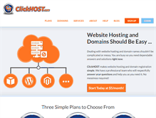 Tablet Screenshot of clickhost.com